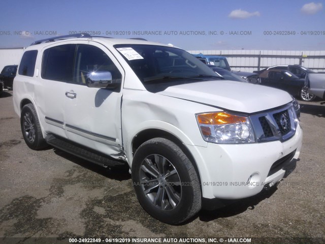 5N1BA0ND0FN618394 - 2015 NISSAN ARMADA SV/SL/PLATINUM WHITE photo 1