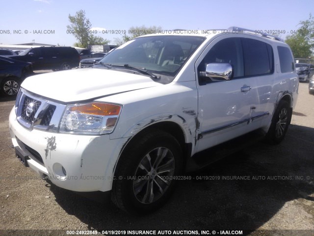 5N1BA0ND0FN618394 - 2015 NISSAN ARMADA SV/SL/PLATINUM WHITE photo 2