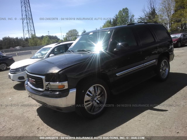 1GKEK13V04J115425 - 2004 GMC YUKON BLACK photo 2