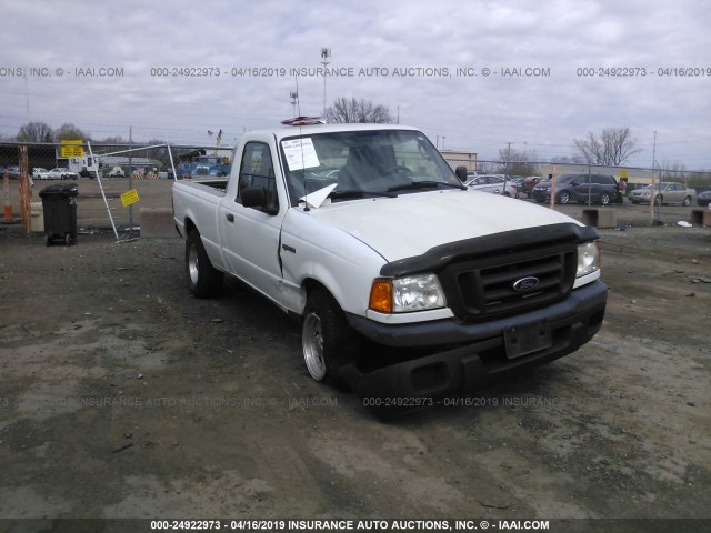 1FTYR11U65PA52330 - 2005 FORD RANGER WHITE photo 1