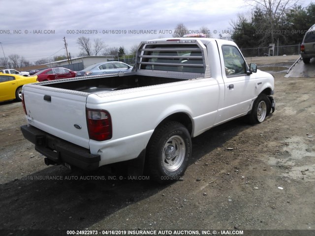 1FTYR11U65PA52330 - 2005 FORD RANGER WHITE photo 4