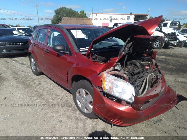 1B3HB28B97D183286 - 2007 DODGE CALIBER RED photo 1