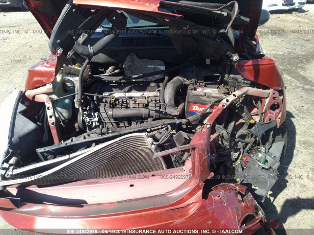 1B3HB28B97D183286 - 2007 DODGE CALIBER RED photo 10