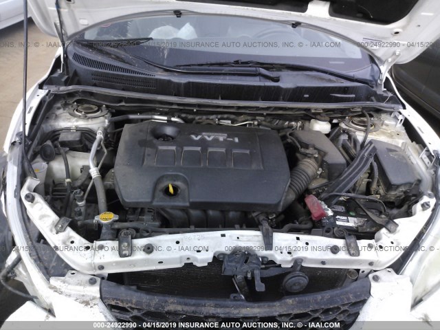 2T1KU4EE5AC231492 - 2010 TOYOTA COROLLA MATRIX  WHITE photo 10