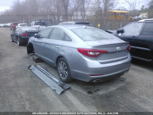 5NPE34AF3HH488611 - 2017 HYUNDAI SONATA SPORT/LIMITED GRAY photo 3