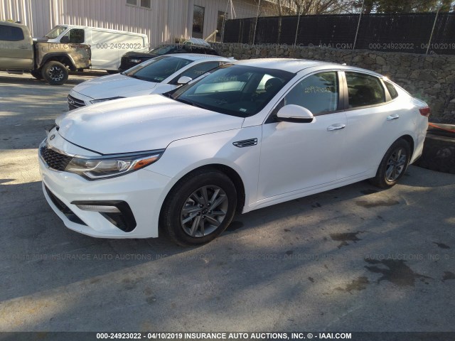 5XXGT4L3XKG294768 - 2019 KIA OPTIMA LX/S WHITE photo 2