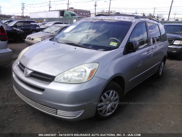 5TDZA23C05S381746 - 2005 TOYOTA SIENNA CE/LE SILVER photo 2