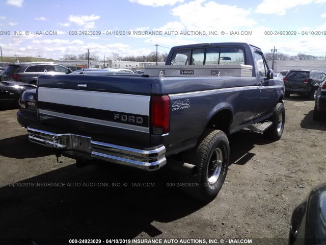 1FTHF36M3KNA83720 - 1989 FORD F350 BLUE photo 4