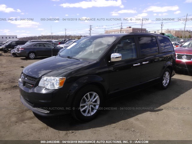 2C4RDGCG0FR548690 - 2015 DODGE GRAND CARAVAN SXT BLACK photo 2