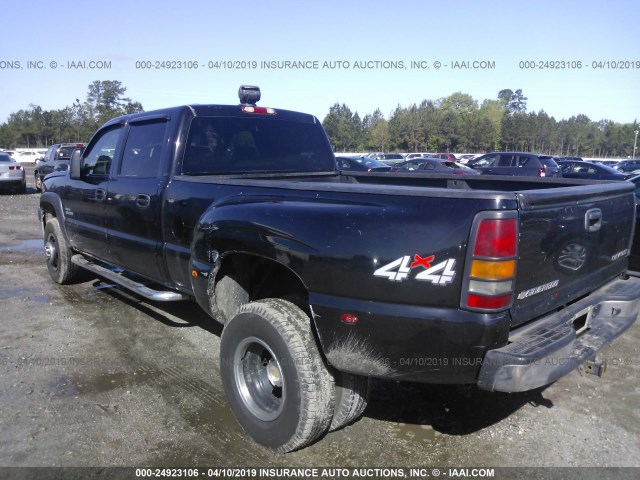 1GCJK33D96F242449 - 2006 CHEVROLET SILVERADO K3500 BLACK photo 3