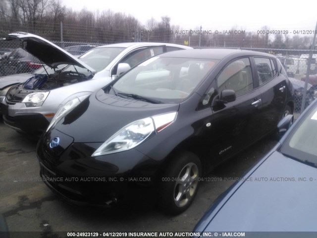 JN1AZ0CP7CT015460 - 2012 NISSAN LEAF SV/SL BLACK photo 2