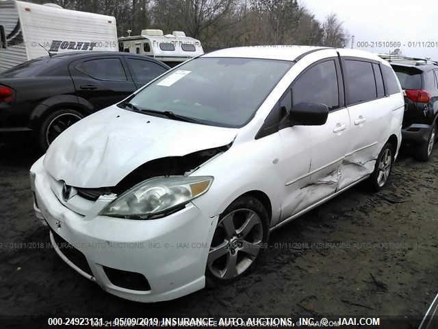 JM1CR293670146263 - 2007 MAZDA 5 WHITE photo 2