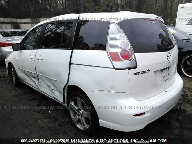 JM1CR293670146263 - 2007 MAZDA 5 WHITE photo 3