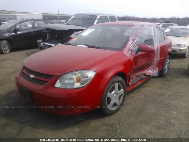 1G1AT58H297118504 - 2009 CHEVROLET COBALT LT RED photo 2