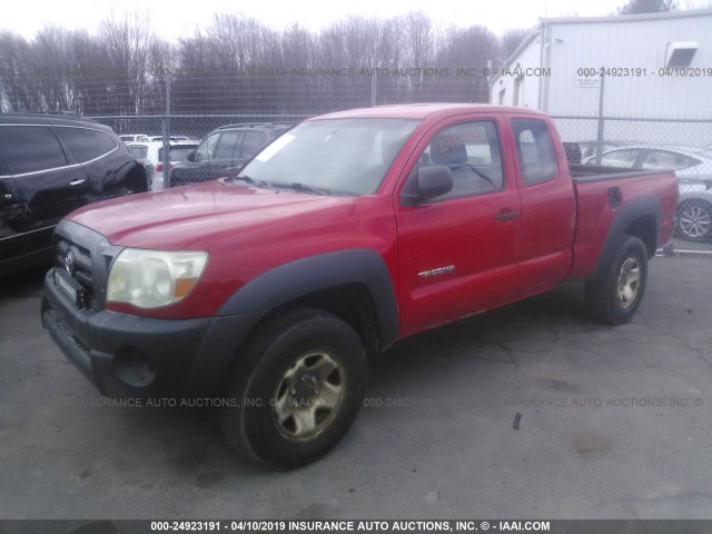 5TEUU42N25Z099319 - 2005 TOYOTA TACOMA ACCESS CAB წითელი ფოტო 2