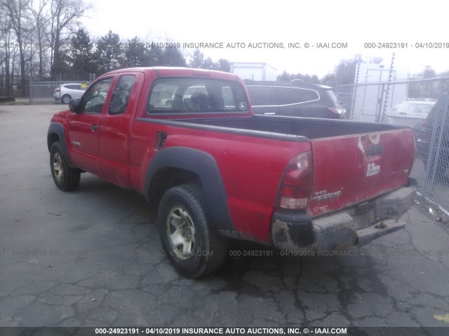 5TEUU42N25Z099319 - 2005 TOYOTA TACOMA ACCESS CAB წითელი ფოტო 3