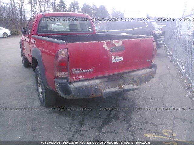 5TEUU42N25Z099319 - 2005 TOYOTA TACOMA ACCESS CAB წითელი ფოტო 6
