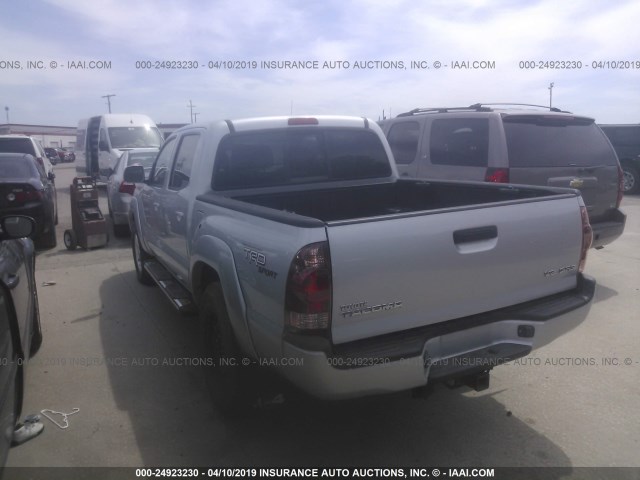 5TELU42N57Z398334 - 2007 TOYOTA TACOMA DOUBLE CAB 银色 照片 3