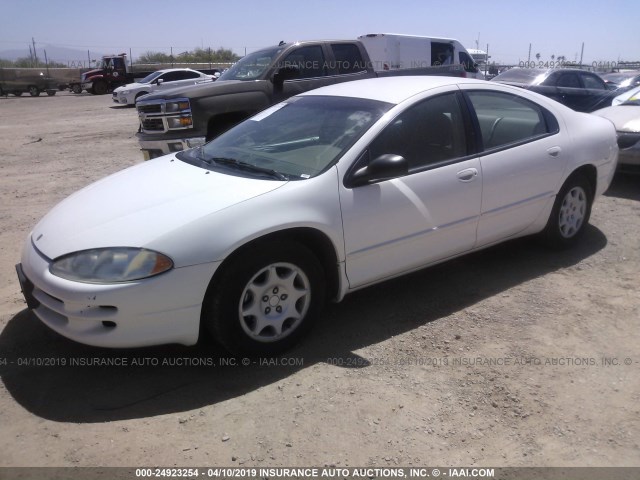 2B3HD46R02H282046 - 2002 DODGE INTREPID SE WHITE photo 2