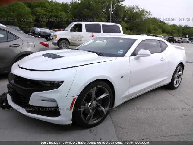 1G1FH1R78K0106510 - 2019 CHEVROLET CAMARO SS WHITE photo 2