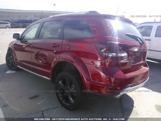 3C4PDCGG6JT511630 - 2018 DODGE JOURNEY CROSSROAD RED photo 3