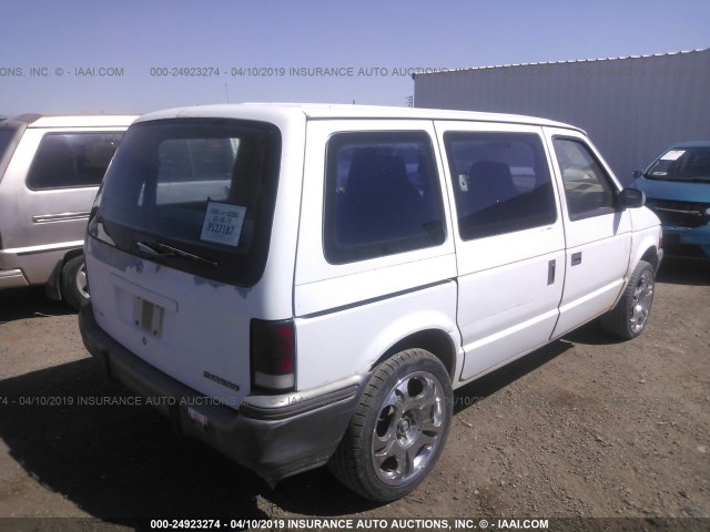 2B4GK25K2MR113696 - 1991 DODGE CARAVAN WHITE photo 4