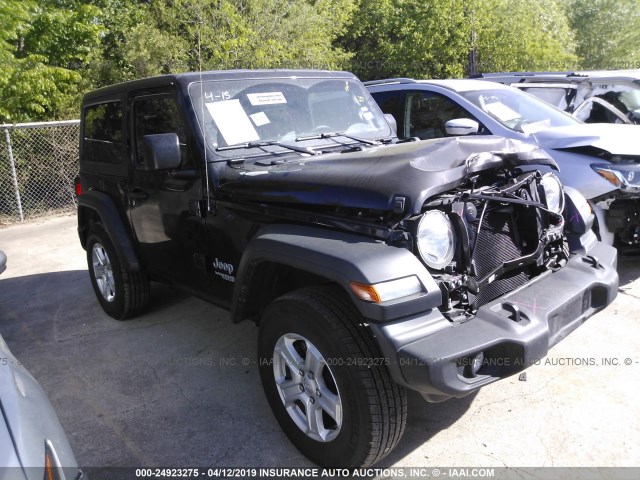 1C4GJXAG0KW536673 - 2019 JEEP WRANGLER SPORT BLACK photo 1