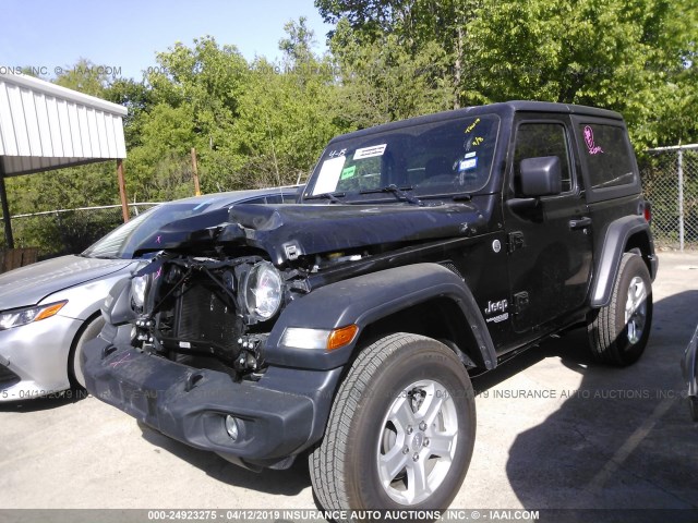 1C4GJXAG0KW536673 - 2019 JEEP WRANGLER SPORT BLACK photo 2