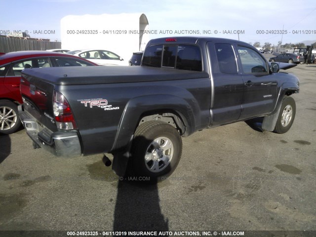 5TFTU4GN7BX006446 - 2011 TOYOTA TACOMA PRERUNNER ACCESS CAB GRAY photo 4