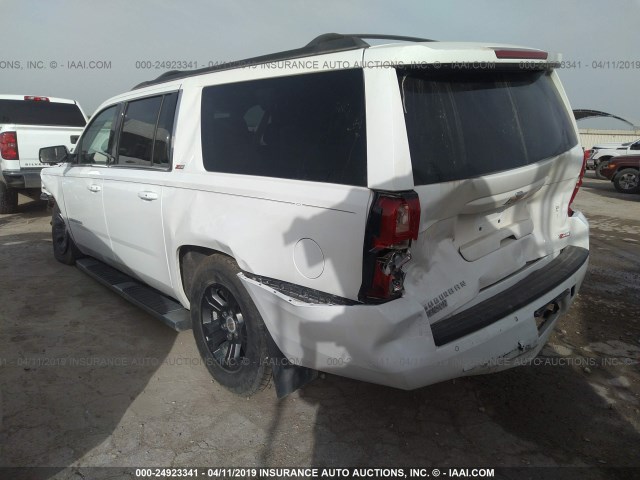 1GNSKJKC3FR621308 - 2015 CHEVROLET SUBURBAN K1500 LT WHITE photo 3