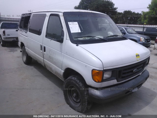 1FTSE34LX6DB12838 - 2006 FORD ECONOLINE E350 SUPER DUTY VAN WHITE photo 1