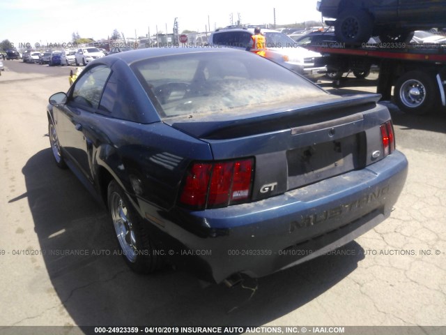 1FAFP42X8YF199496 - 2000 FORD MUSTANG GT BLUE photo 3