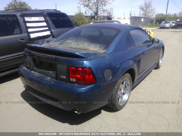 1FAFP42X8YF199496 - 2000 FORD MUSTANG GT BLUE photo 4