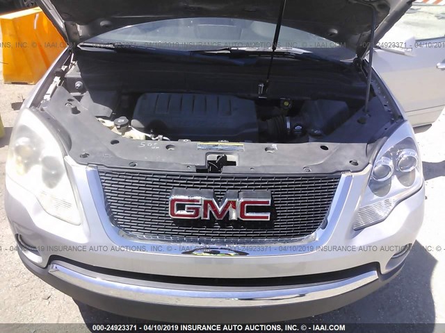 1GKER23748J294741 - 2008 GMC ACADIA SLT-1 SILVER photo 10