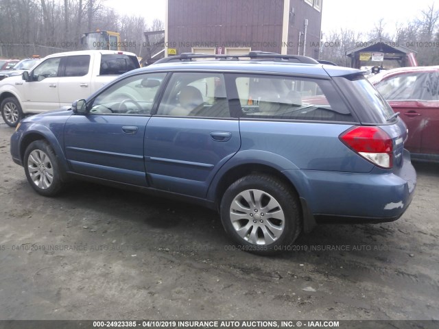 4S4BP63CX86351550 - 2008 SUBARU OUTBACK 2.5XT LIMITED BLUE photo 3