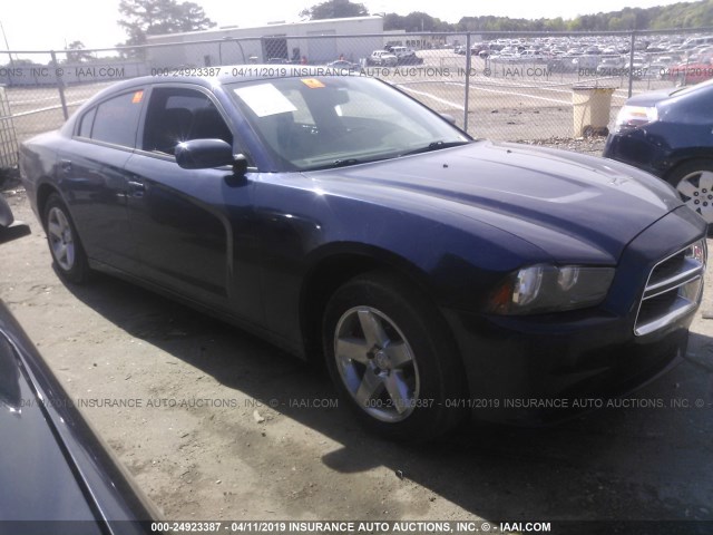 2C3CDXHG1EH267215 - 2014 DODGE CHARGER SXT BLUE photo 1