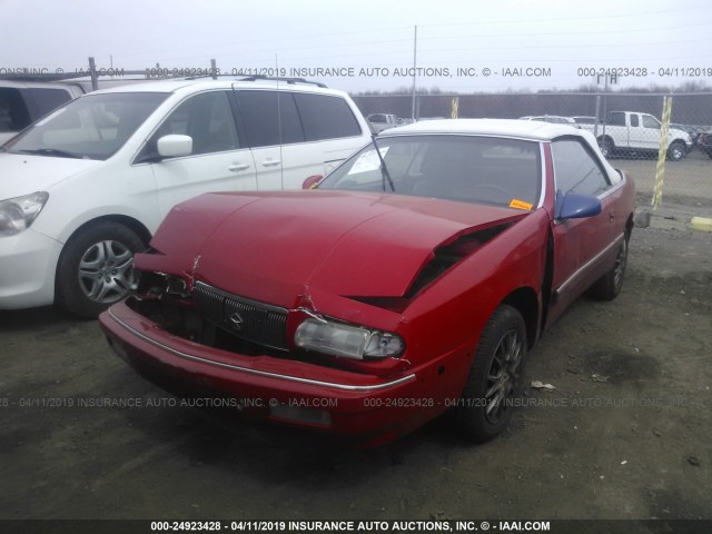 1C3EU4532SF539163 - 1995 CHRYSLER LEBARON GTC RED photo 2