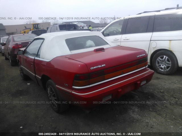 1C3EU4532SF539163 - 1995 CHRYSLER LEBARON GTC RED photo 3