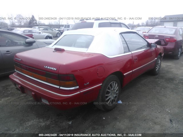 1C3EU4532SF539163 - 1995 CHRYSLER LEBARON GTC RED photo 4