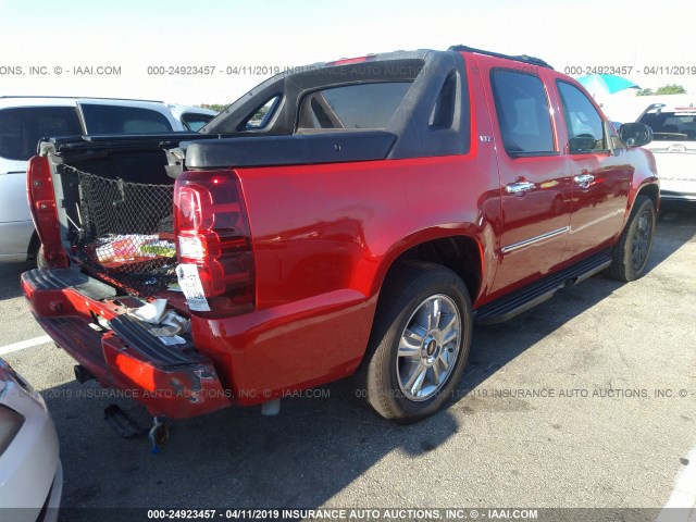 3GNFK32059G171538 - 2009 CHEVROLET AVALANCHE K1500 LTZ RED photo 4