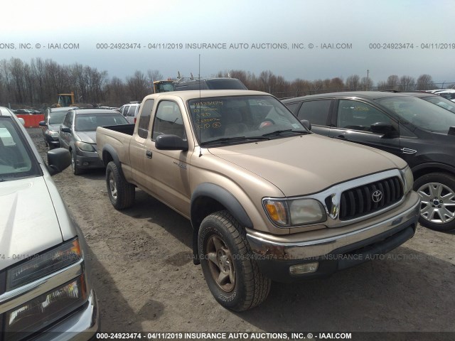 5TEWM72NX2Z882409 - 2002 TOYOTA TACOMA XTRACAB TAN photo 1