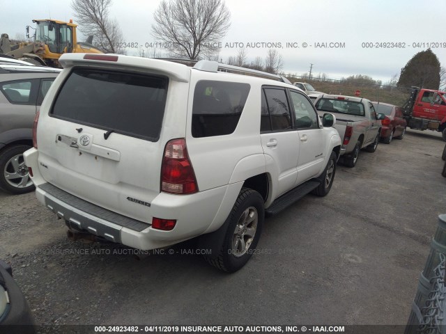 JTEBT14R148010506 - 2004 TOYOTA 4RUNNER SR5/SPORT WHITE photo 4