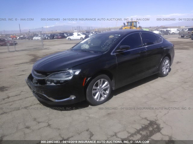 1C3CCCAB6GN113278 - 2016 CHRYSLER 200 LIMITED BLACK photo 2