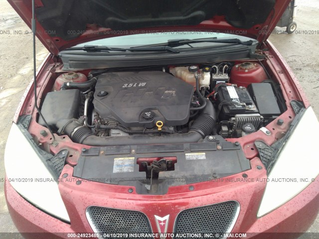 1G2ZH57N194159165 - 2009 PONTIAC G6 GT RED photo 10