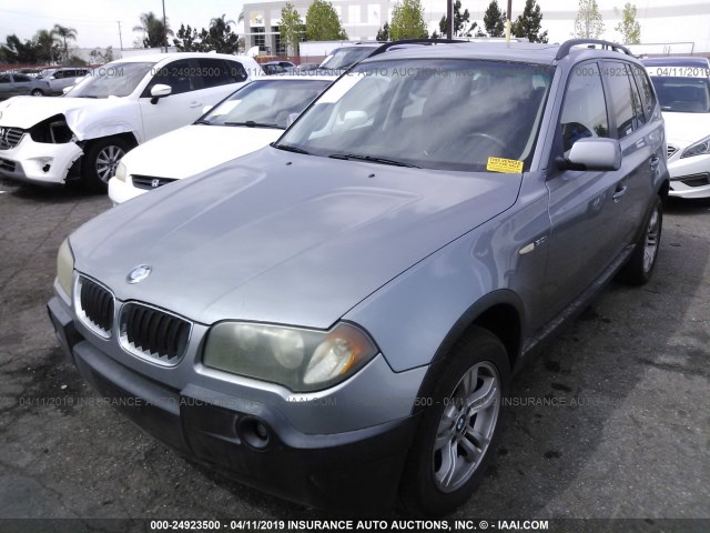 WBXPA93435WD23211 - 2005 BMW X3 3.0I GRAY photo 2