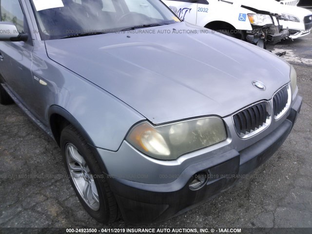 WBXPA93435WD23211 - 2005 BMW X3 3.0I GRAY photo 6