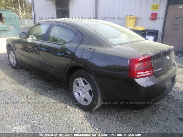 2B3KA43G37H787572 - 2007 DODGE CHARGER SE/SXT BLACK photo 3