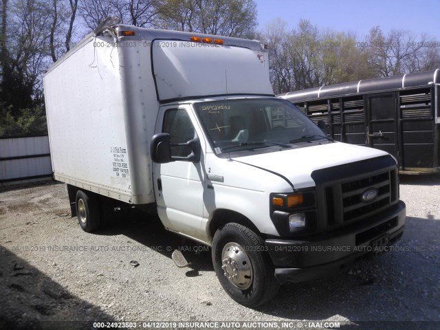 1FDWE35L39DA49677 - 2009 FORD ECONOLINE E350 SUPER DUTY CTWAY VAN WHITE photo 1