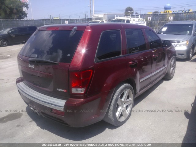 1J8HR78338C123276 - 2008 JEEP GRAND CHEROKEE SRT-8 MAROON photo 4