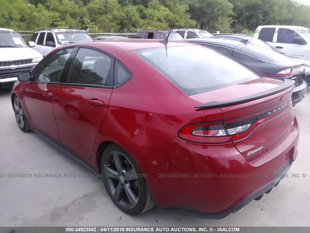 1C3CDFEB4GD625474 - 2016 DODGE DART GT RED photo 3